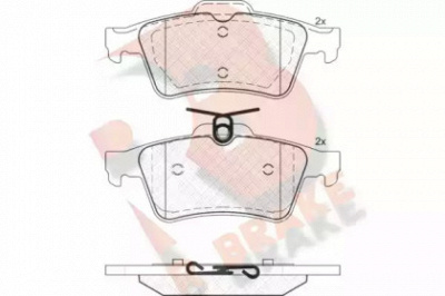 R BRAKE rb1651 -  Комплект тормозных колодок, дисковый тормоз